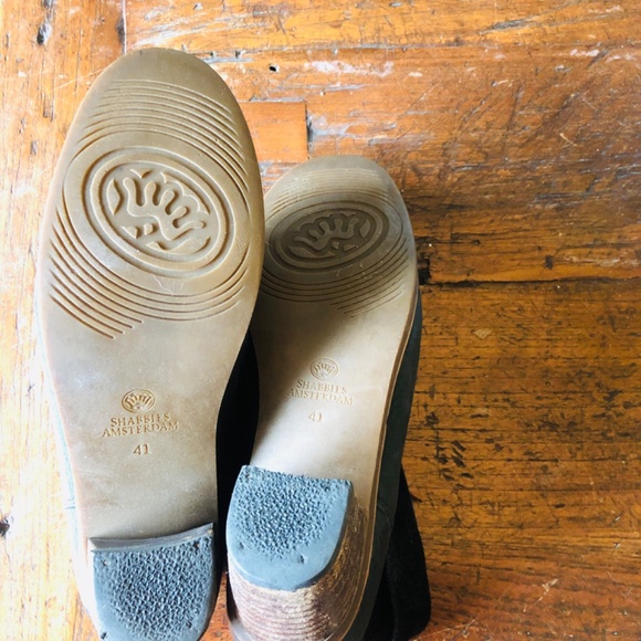 Shabbies Amsterdam leather ankle boots bohemian black US10 EU41 - Picture 2 of 5